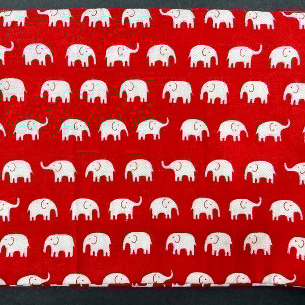 Medium zipped pouch with colourful owls on light blue