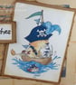 Handmade child's birthday card - pirate lion - Image 2