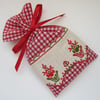 Red Gingham Floral Lavender Sachet