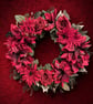 Luxury Deep Red Rose, Gerbera & Amaranthus Door Wreath — Bold, Dramatic & Handma