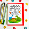 Happy Mother's Day I Love You More Than Dinosaurs Mother's Day Card