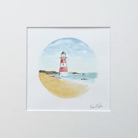 Original Art Watercolour Illustration 'Lighthouse' 