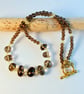 Smoky Quartz Necklace With Yellow Swarovski Crystals - Handmade In Devon - Image 2