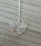 Handmade necklace unique pretty gift rose quartz 