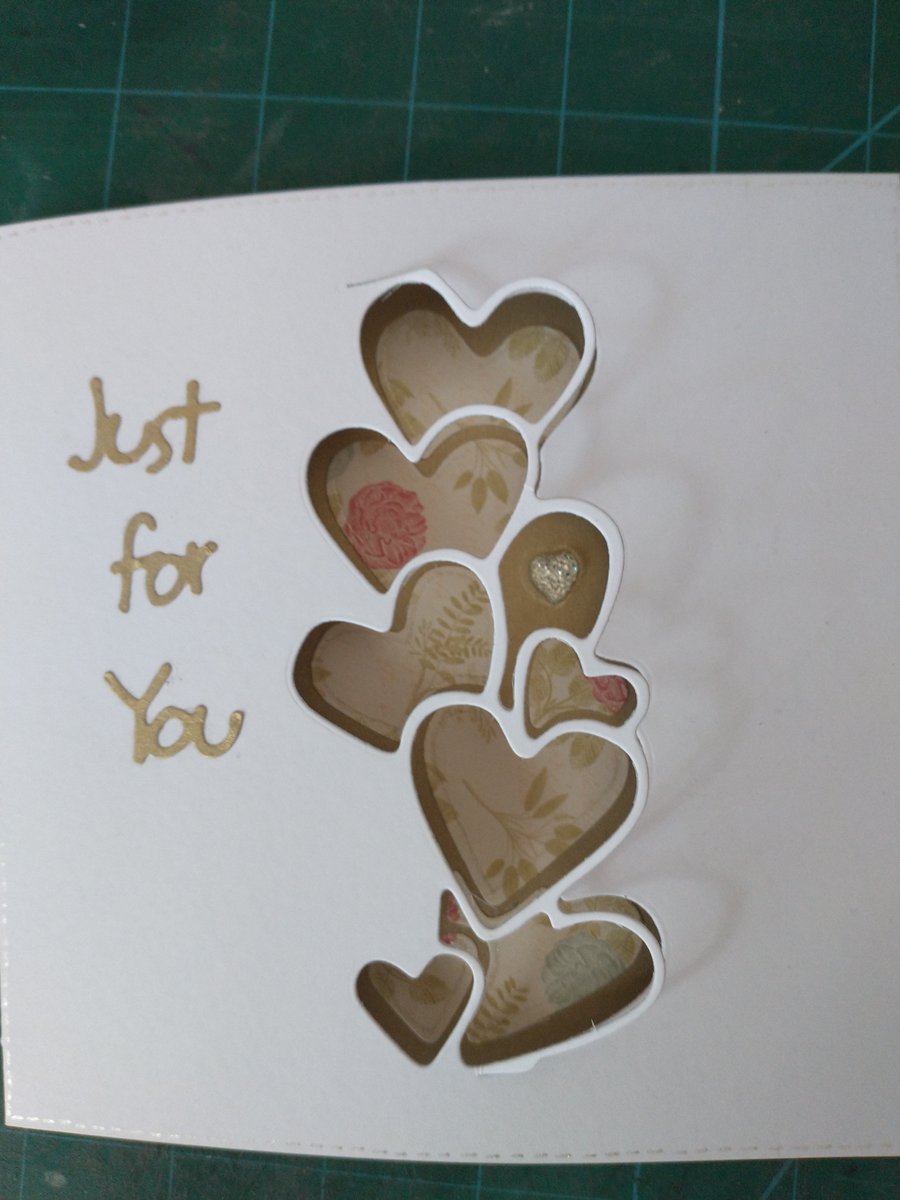 Just for you hearts birthday card 