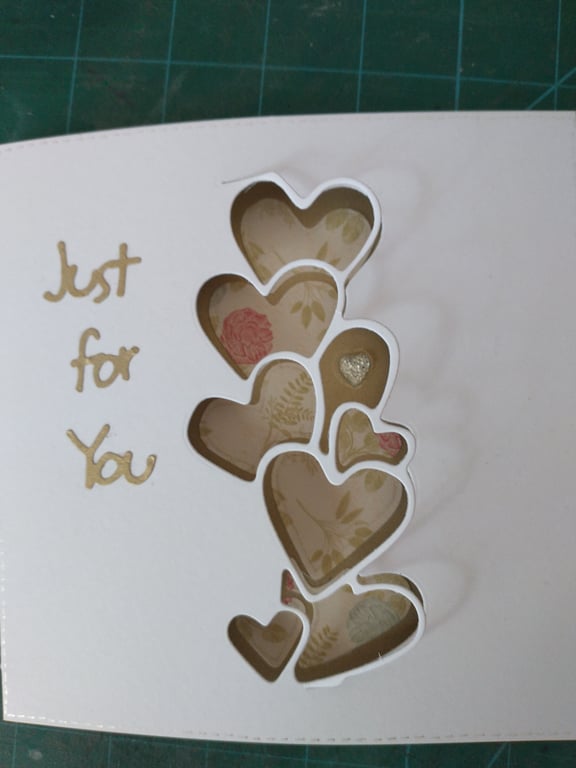 Just for you hearts birthday card 