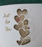 Just for you hearts birthday card  - Image 1