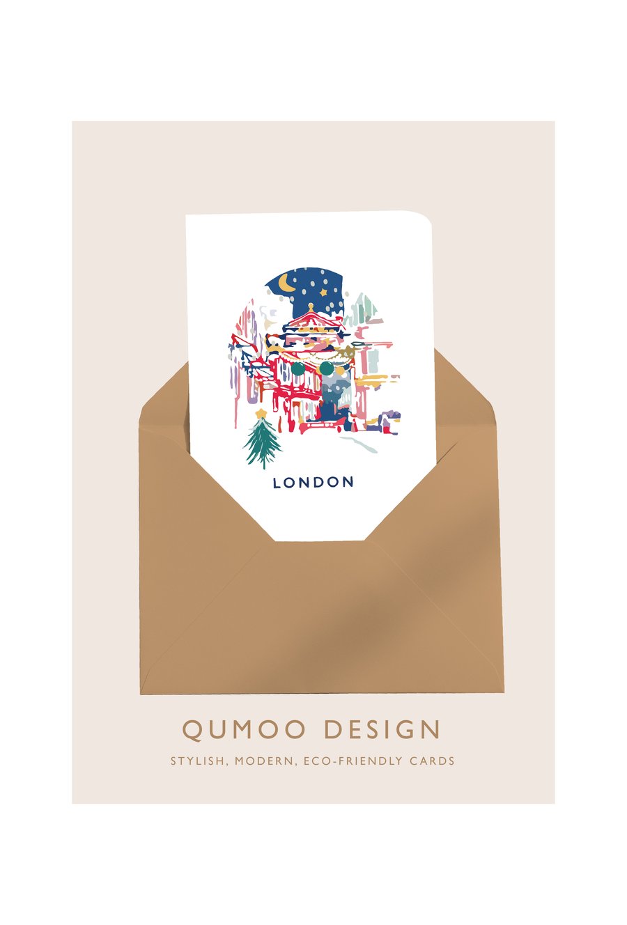 London Christmas Card Leadenhall Market Traditional Xmas (QM327)