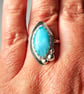 Larimar Adjustable Ring Sterling Silver Marquise Gemstone Jewellery Gift - Image 5