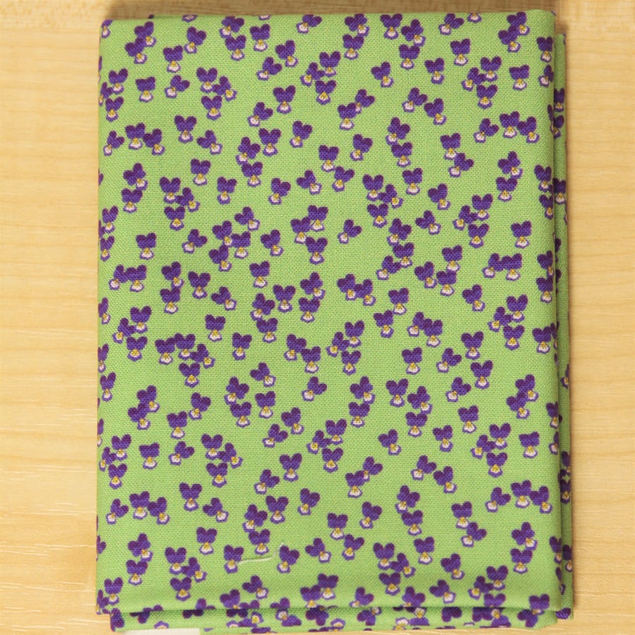 Wild pansy spring flower fabric fat quarter