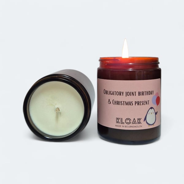 Obligatory Joint Birthday & Christmas Present Candle 