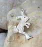 Bunny rabbit pendant in sterling silver - Image 5