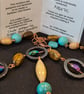 Chalk Turquoise, Tigers Eye & Hematite Non-tarnish Copper Necklace - Image 6