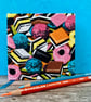 Handbound Small Sketchbook with Rare Vintage Bassett's Liquorice Allsorts Fabric