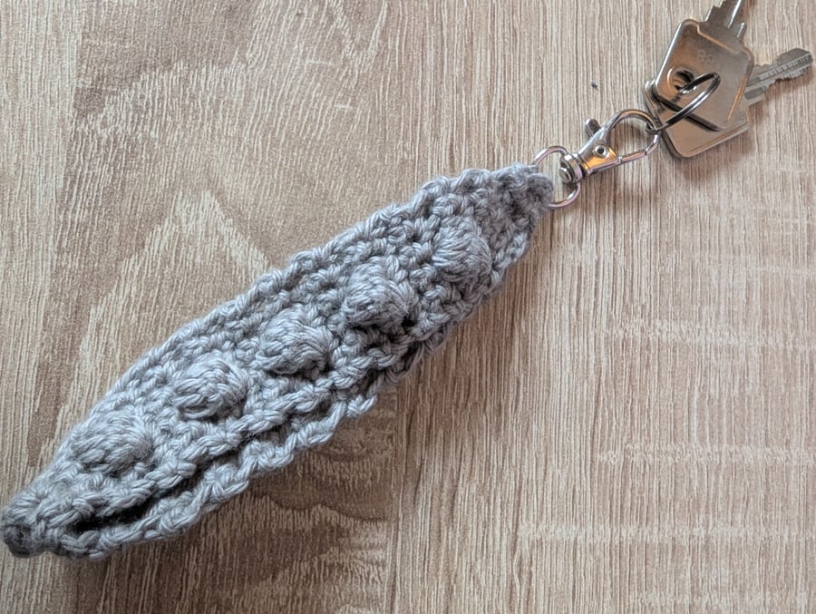 Grey Wristlet Keyring