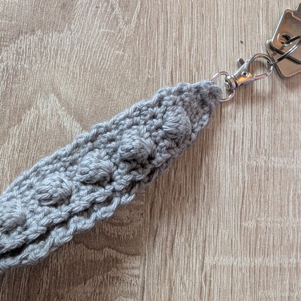 Grey Wristlet Keyring