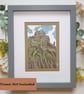 Edinburgh Castle, Scotland - original drawing, landscape art