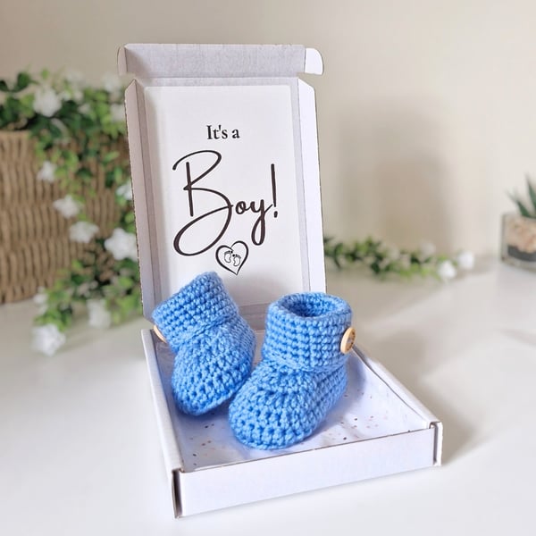 Baby Boy Gender Reveal Letterbox Gift – It's a Boy Baby Keepsake