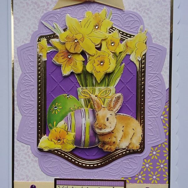 Easter Card Easter Wishes With Lots of Love and Bunny Hugs