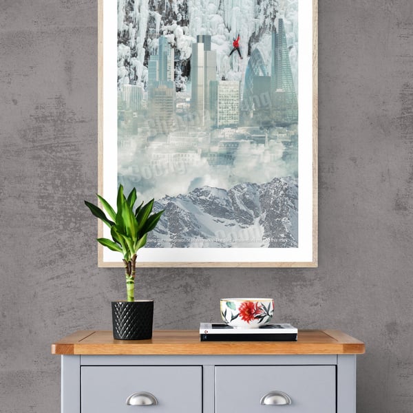 'Metropolar' print of handmade collage