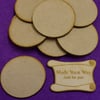 MDF Circle Round 5cm - 15 x Laser cut wooden shape