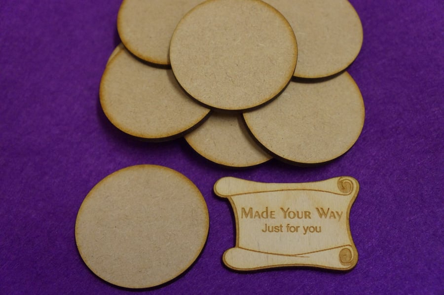 MDF Circle Round 5cm - 15 x Laser cut wooden shape