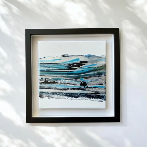 Northumberland hills - winter blue nights little church  