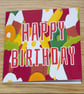 Sweet mix 'happy birthday' card 5 x 5" & envelope