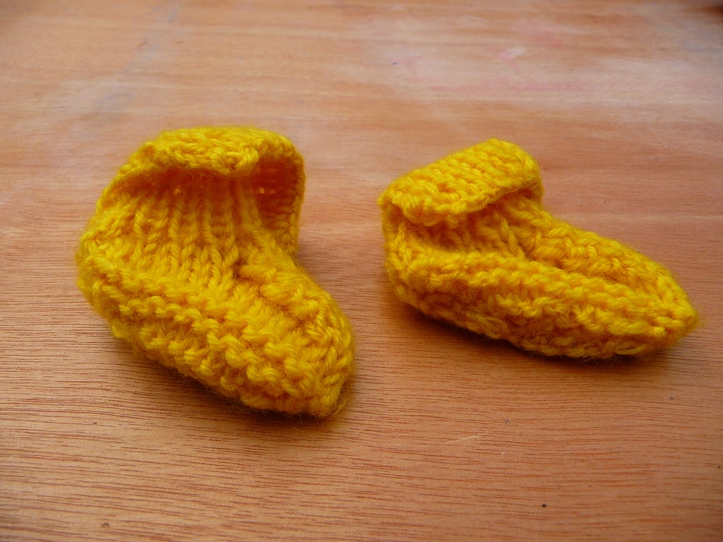 mustard booties first size hand knitted shoes first size pre term