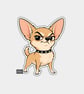Funny Vinyl Die Cut Sticker For Adults - Cheeky Chihuahua