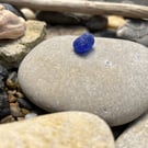 Cobalt blue, frosted Seaham sea glass chunk - Jewellery quality
