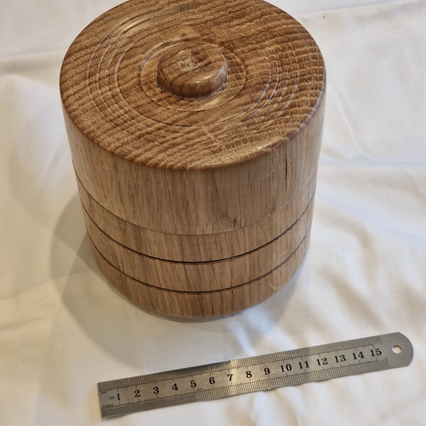 Large oak trinket box
