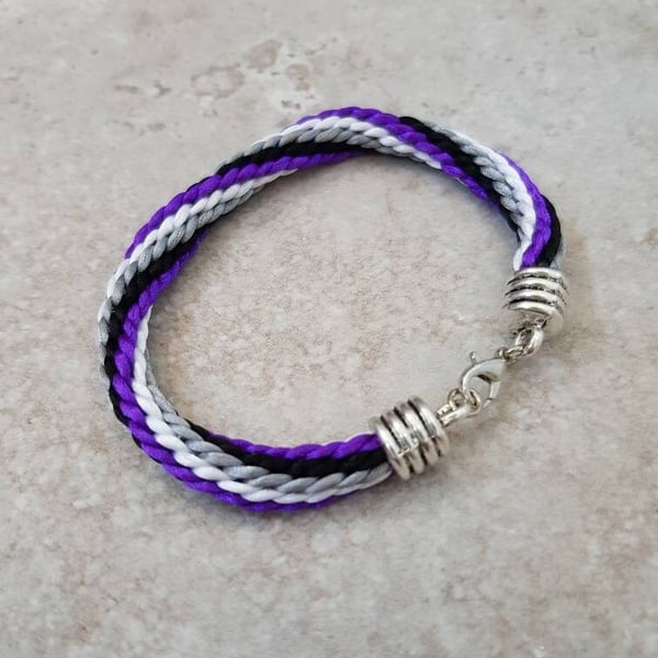 Asexual Bracelet, Ace Bracelet, Pride Bracelet, Asexual Flag, LGBTQIA, ACE