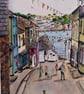 Blank A5 greetings card, Polruan Cornwall, from original watercolour painting.  - Image 3
