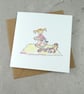 Blank Card Daisies Tea Party Blank  Eco friendly - Image 3