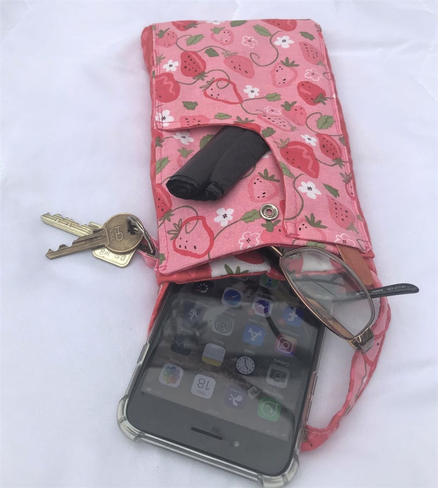 Pouch quilted Phone Bag, glasses phone case, tote bag mini bag sm