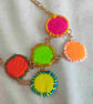 Handmade felt circle necklace - Image 3