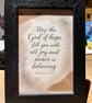 Bible Verse Frame - God of hope