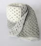 Granny Blanket, throw, grey and cream baby blanket or throw,  - Image 2