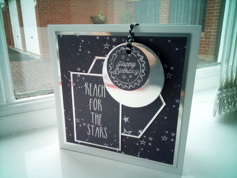 Reach for the stars birthday card