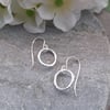  Small Hoop Earrings Argentium Silver Drop Earrings Not Quite Round