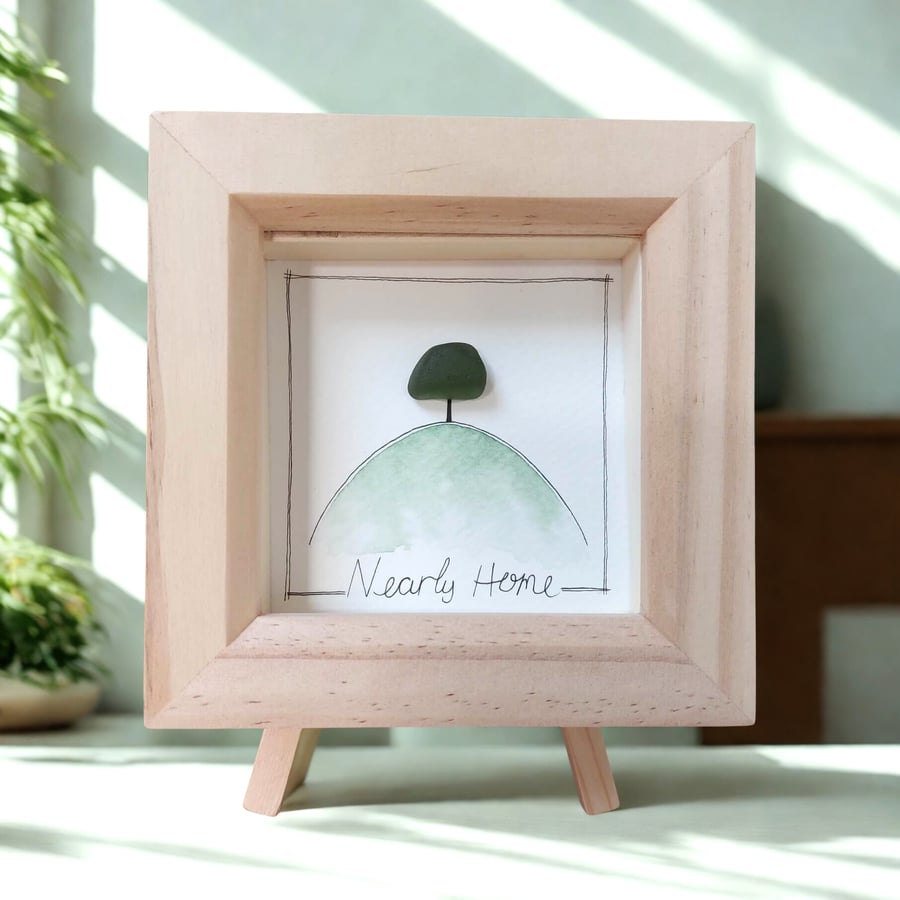 Sea Glass Nearly Home Tree Picture - Whittington Tump, Worcestershire Gift