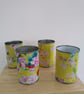 Yellow floral pen storage pot - Image 4