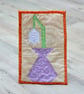Snowdrop in a Vase Fabric Mug Rug - Image 1