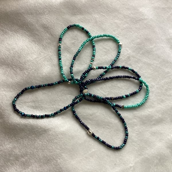 Bracelets, stack bracelets, stretched bracelets