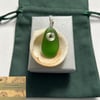 Bottle Green Seaglass Pendant - REF: BG 01