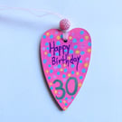 30th dotty birthday heart