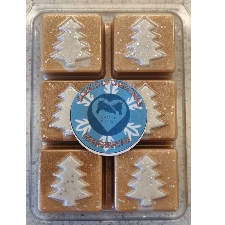 Soy Wax Melts in Christmas Tree Clamshell Gingerbread Fragrance Gift