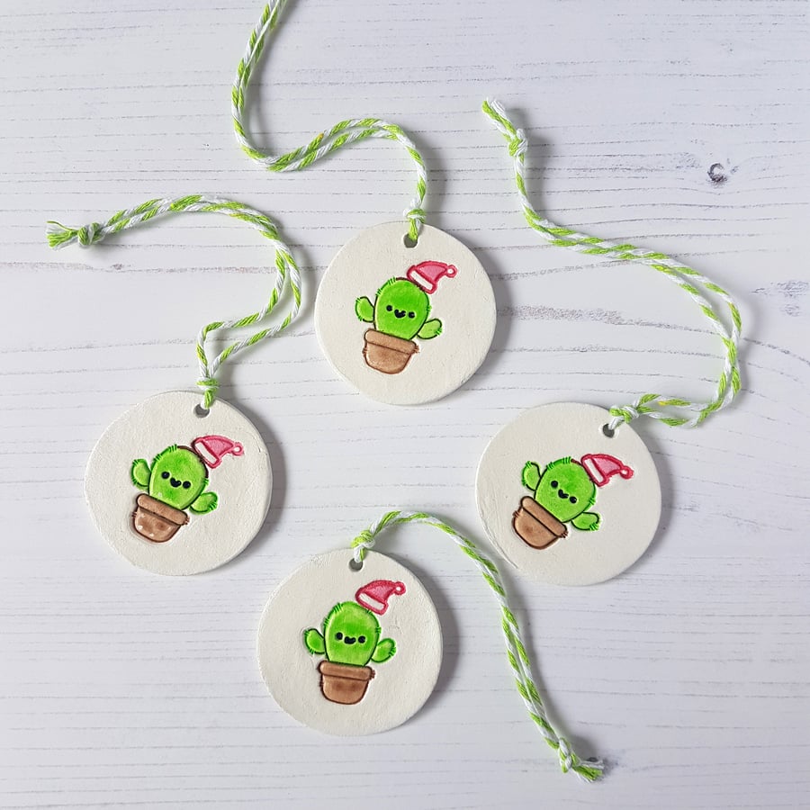 Christmas Cactus hanging decoration, bauble