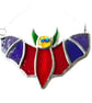 Bat Suncatcher Stained Glass Halloween decoration Handmade Rainbow - Image 5